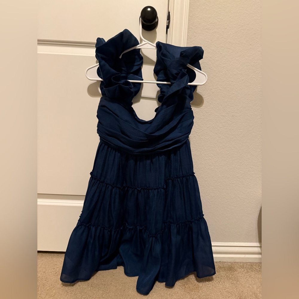 Altard State Navy Ruffled Dress